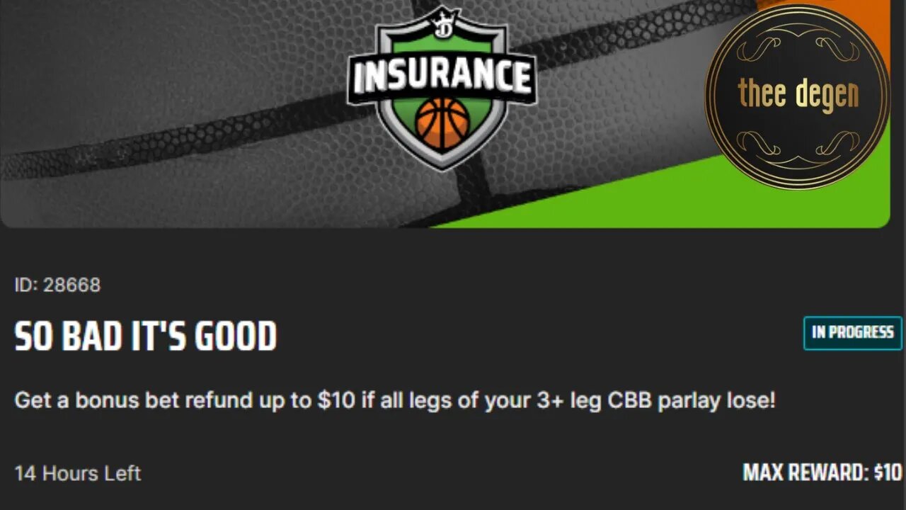 So Bad It's Good Draft Kings Promo " Get a bonus bet refund up to $10"