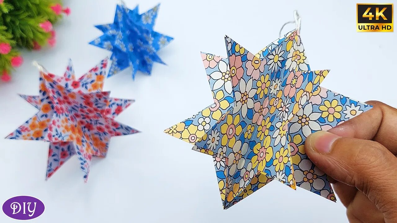 How to Make Paper Stars | Paper Star Making For Home Decorations | Easy Paper Crafts