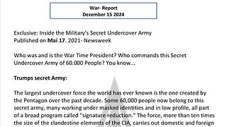 WAR REPORT - EXCLUSIVE - INSIDE THE MILITARY'S SECRET UNDERCOVER ARMY