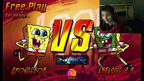 Abrasive SpongeBob VS SpongeBob SquarePants In A Nickelodeon Super Brawl 3 Battle With Commentary