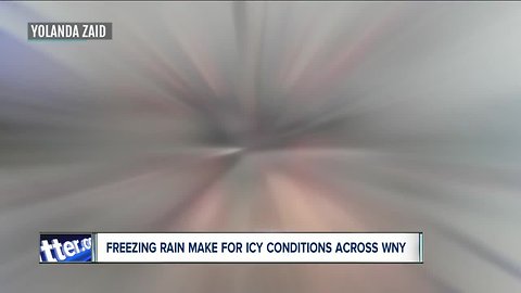 Freezing rain make for icy conditions across WNY