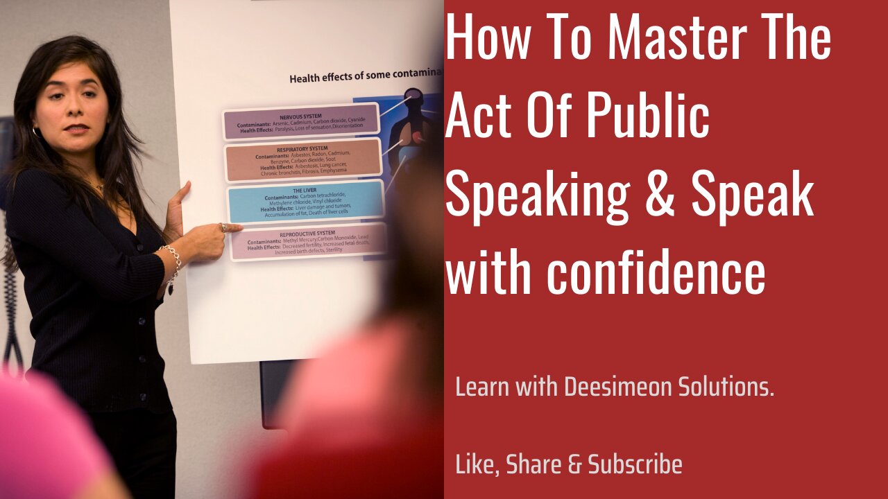 MASTER THE ACT OF PUBLIC SPEAKING- Speak with confidence