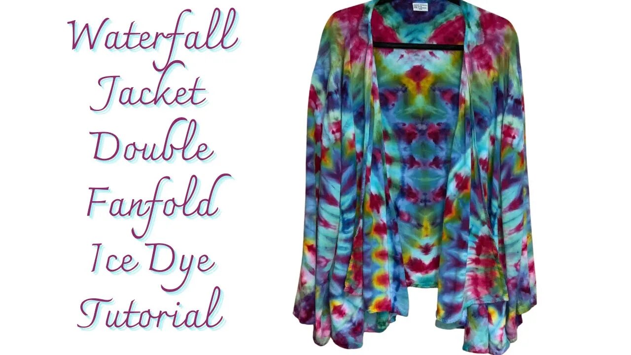 Tie-Dye Pattern: Rayon Waterfall Jacket Fun Bright Colors Ice Dye