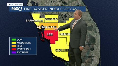 FORECAST: Red flag warning until 7pm for much of SWFL