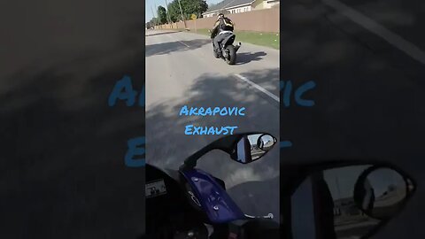 Full Akrapovic exhaust sound decelerating R1