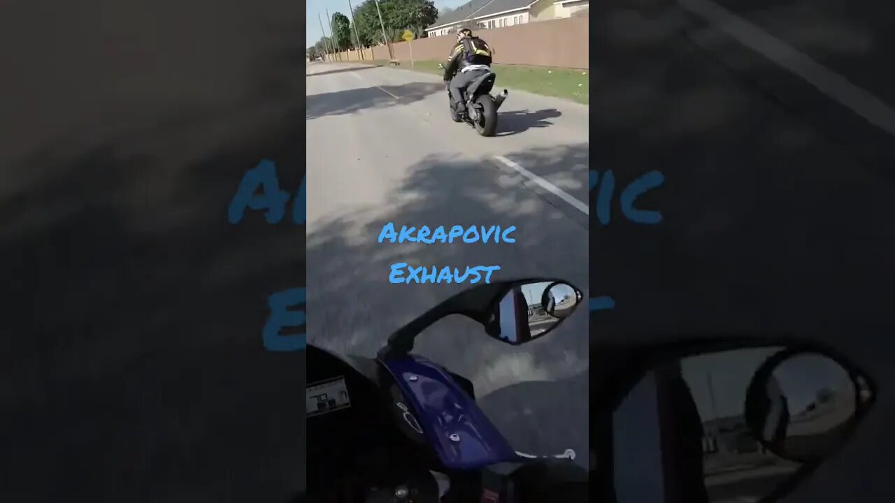 Full Akrapovic exhaust sound decelerating R1