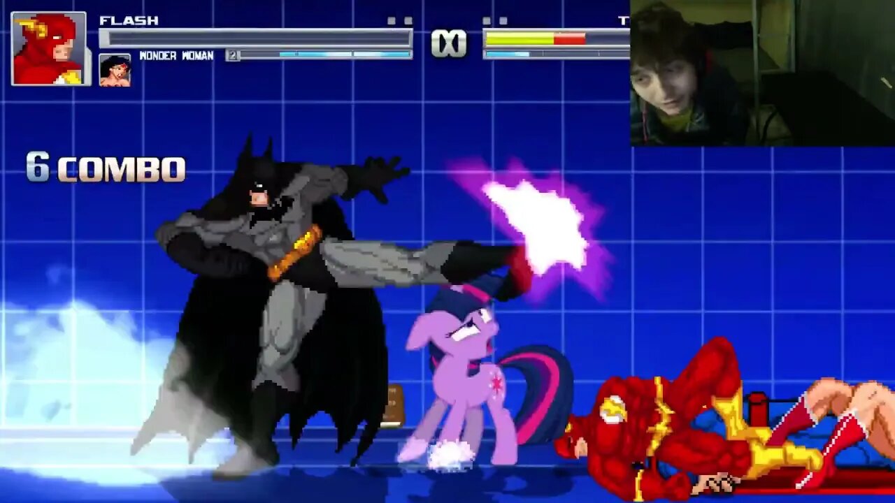 Justice League Members (Batman, Superman, Flash, And Wonder Woman) VS Twilight Sparkle In A Battle