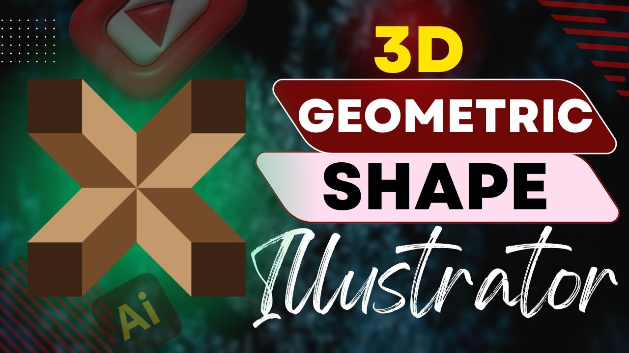 3d Shapes illustrator, 3d geometric shapes illustrator