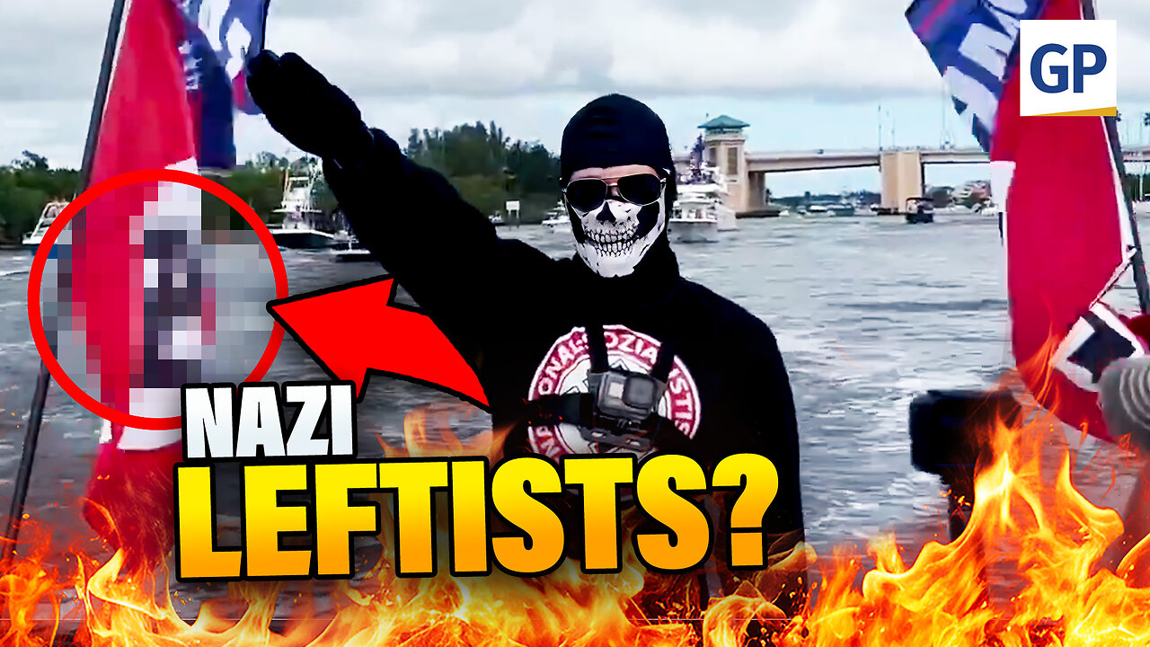 Leftists Flying NAZI Flag Gets EMBARRASSED at Trump Boat Parade