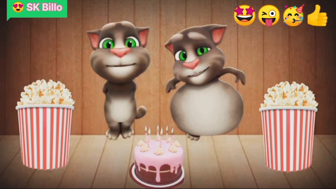 Popcorn Billu funny cat talking tom comedy video ||