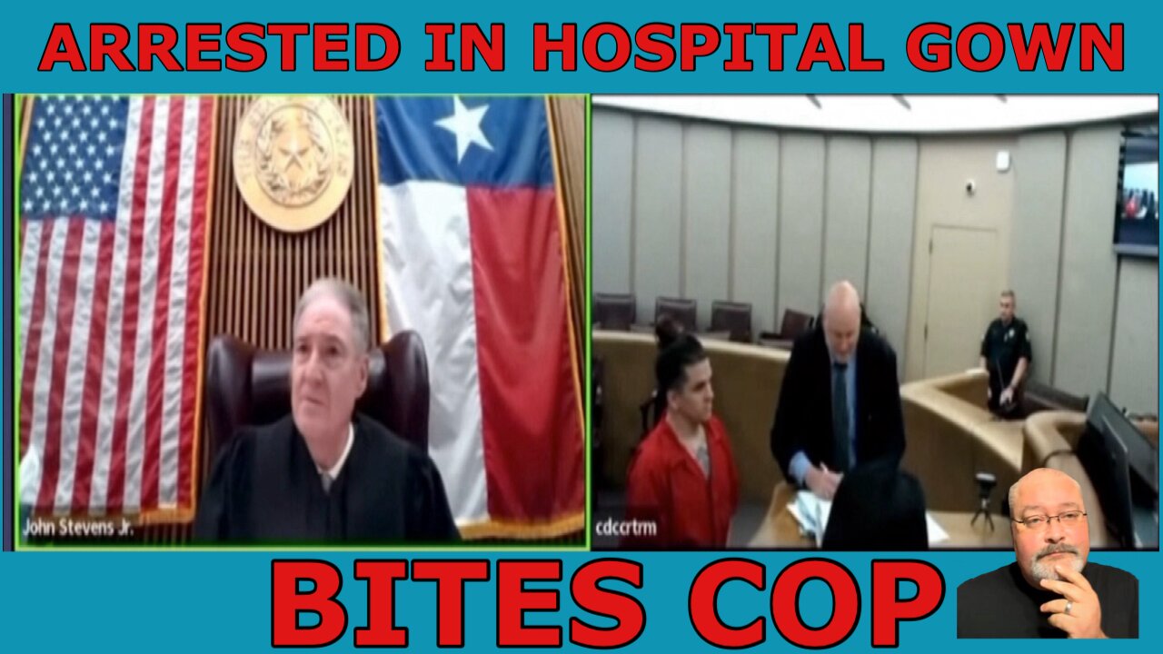 Defendant gets arrested in hospital gown then bites cop on the hand!!! Judge John Stevens Court.