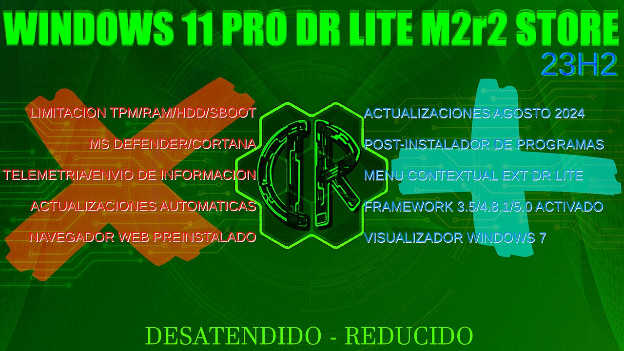 DR Lite 11 Pro M2r2 Store (23H2 - 22631.4037) Agosto 2024