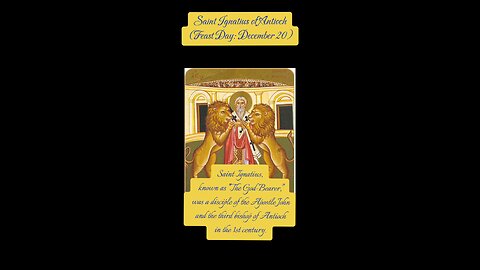 Saint Ignatius of Antioch – The God-Bearer