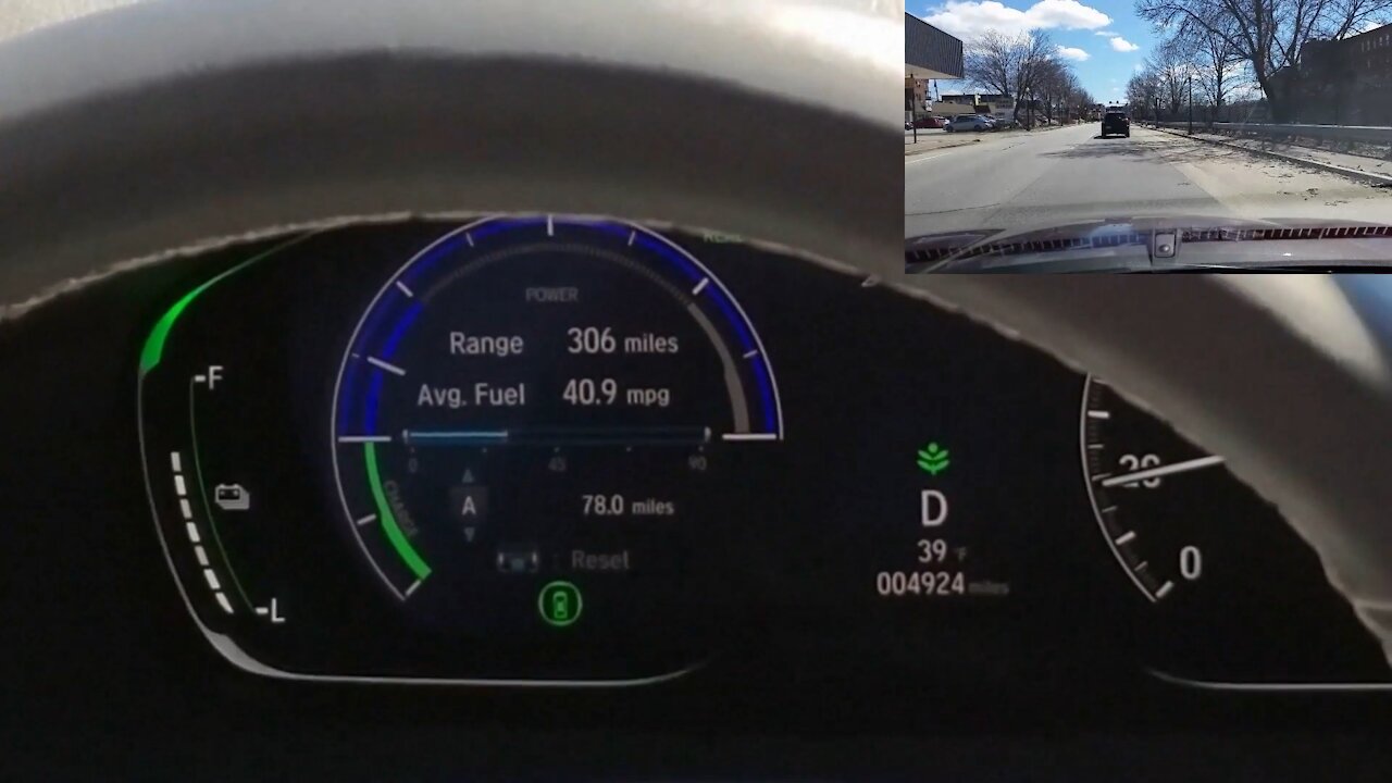 2019-2022 Honda Insight: Controlling power meter for MPG