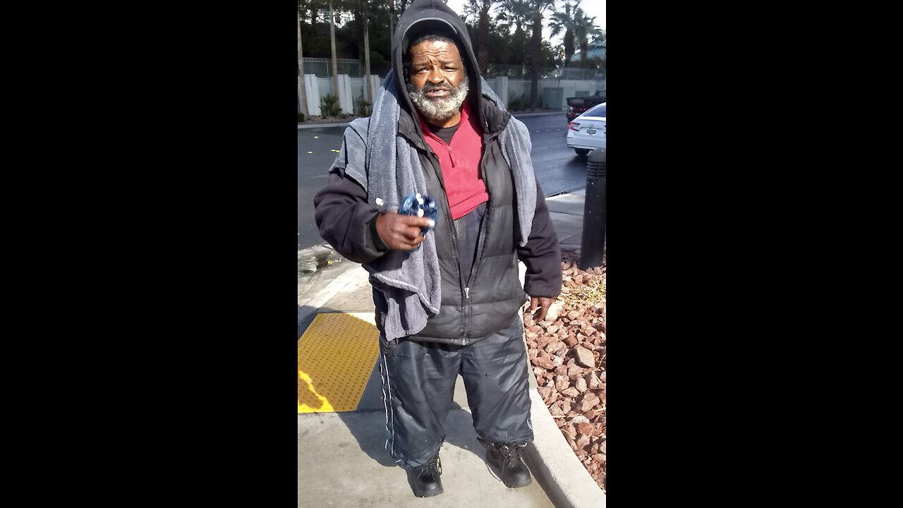22 years homeless in Las Vegas, Cooper has a room for super bowl weekend #homeless #las Vegas