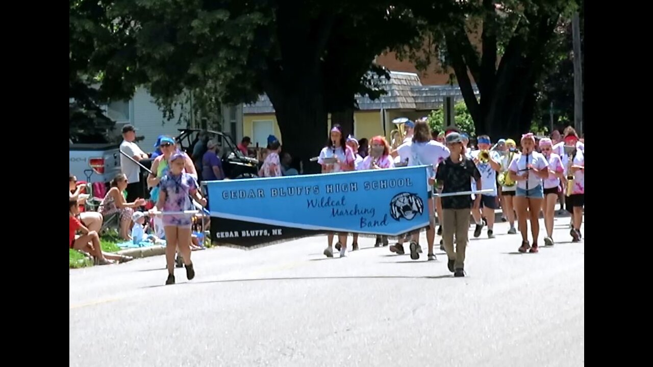 Cedar Bluffs High School Marching Band at John C. Fremont Days Parade