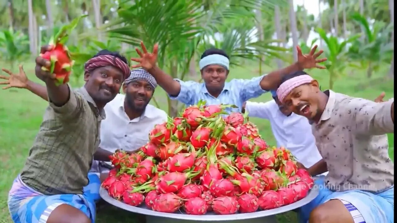 Red & White Dragonfruit Milkshake | Village Cooling Channel |