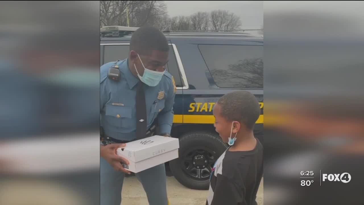 Trooper gifts boy new sneakers