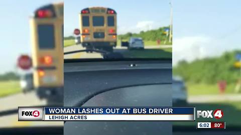 Woman chases down school bus, yells at driver