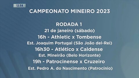 Campeonato Mineiro: Tabela da Primeira Fase é Divulgada e Jogos Começam Dia 21 de Janeiro.
