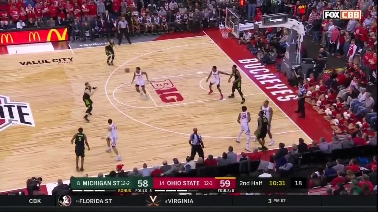 No. 8 Michigan State holds off No. 14 Ohio State 86-77