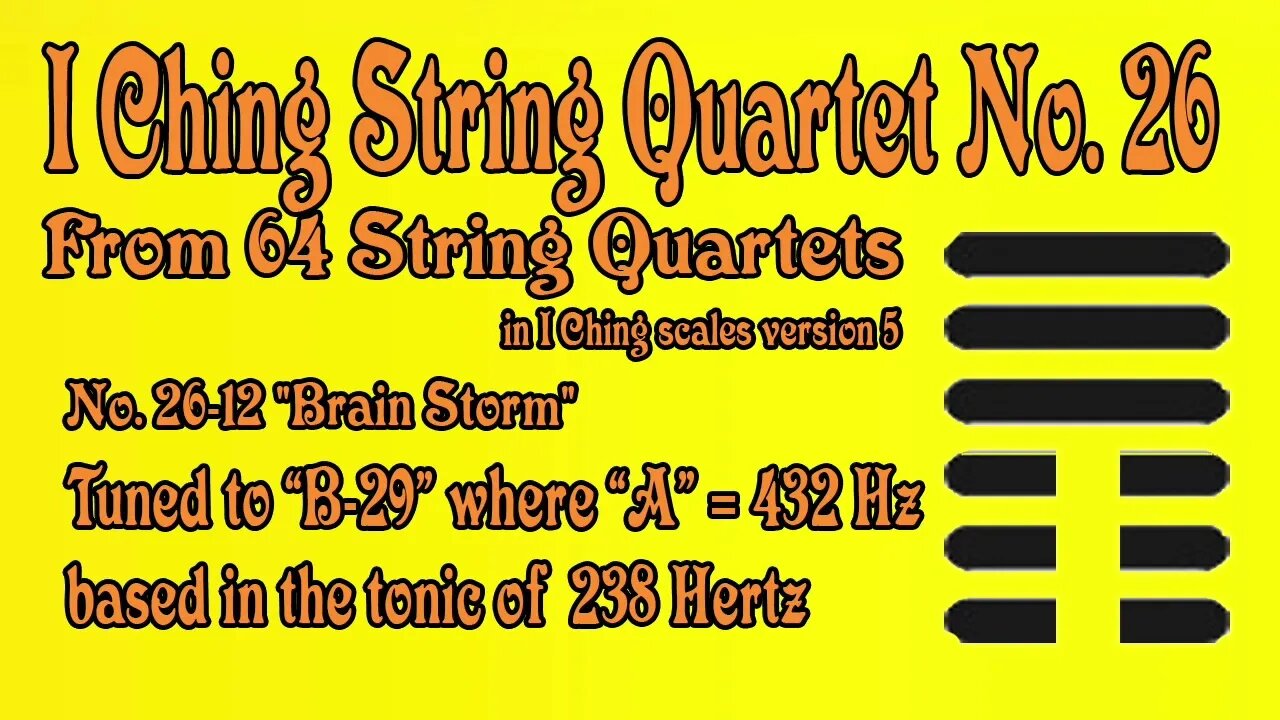 Richard #Burdick's #String #Quartet No. 26, Op. 308 No.26 - tuned to 238 Hz. #iching