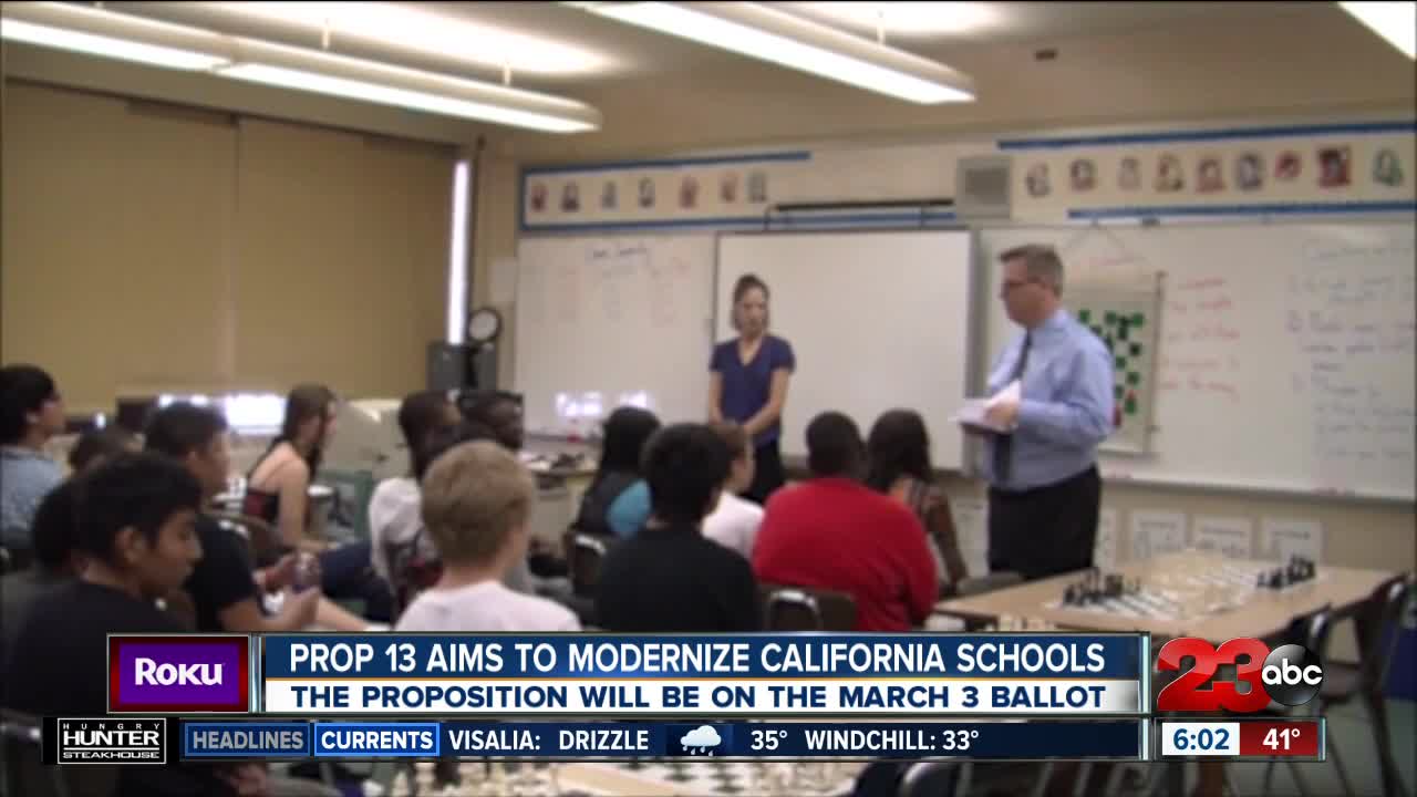 Prop 13 aims to modernize California public schools