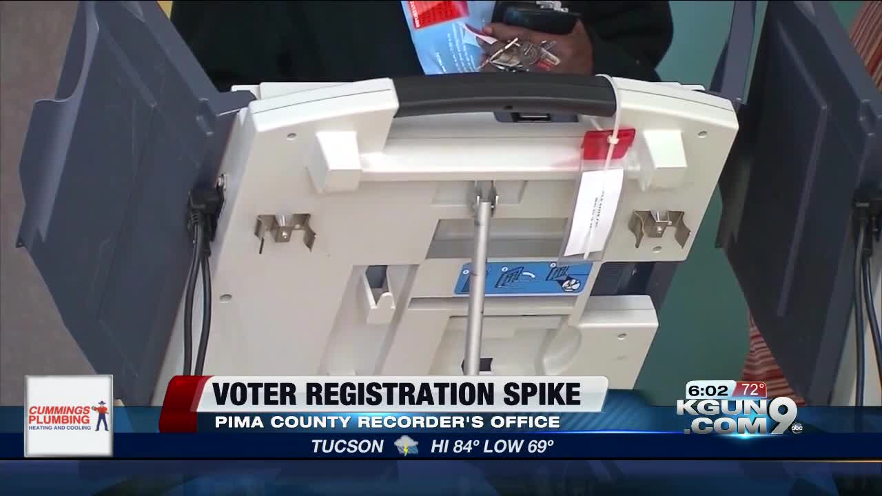 Pima County voter registration numbers spike ahead of deadline