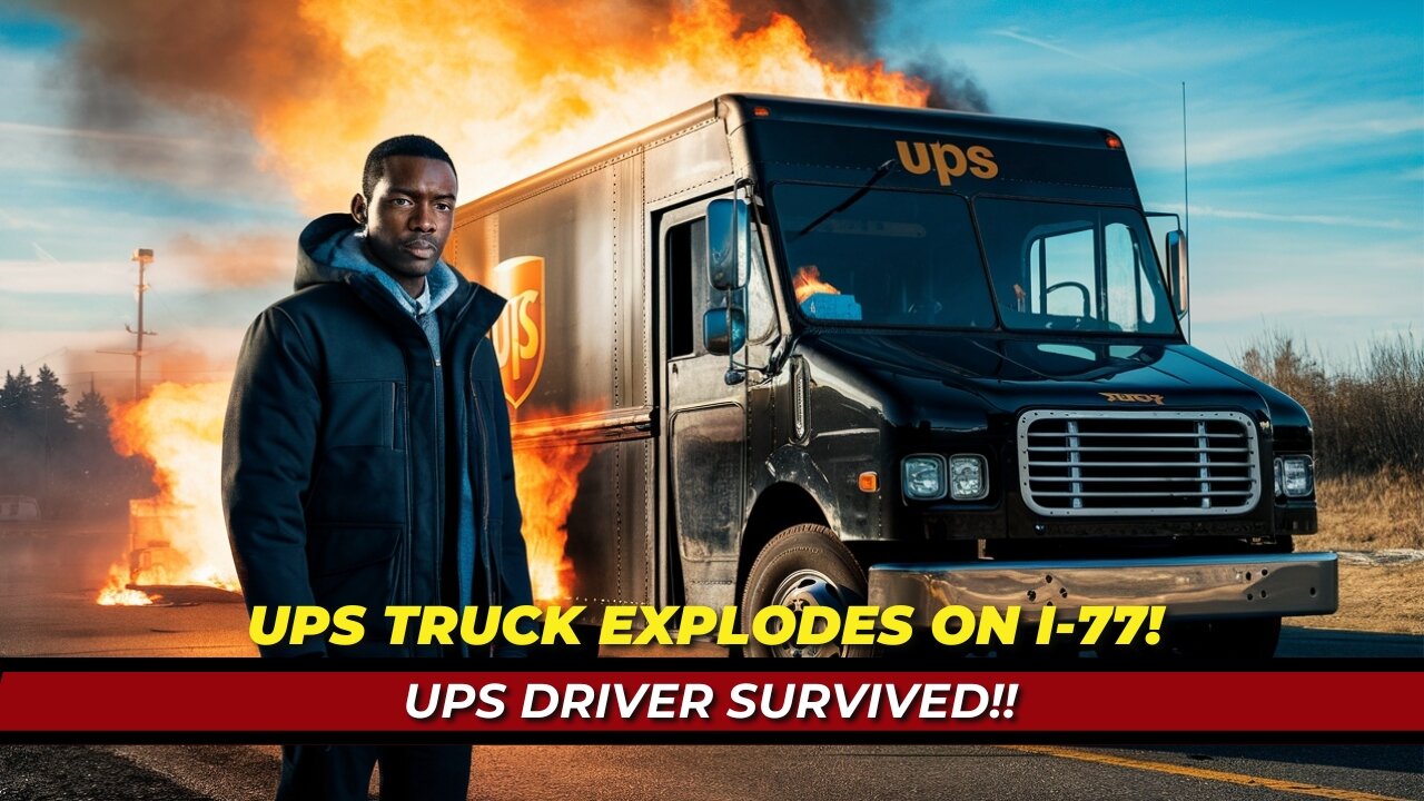 UPS Truck Inferno on I-77: Heroic Escape!