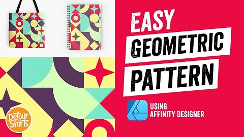 Easy Geometric Pattern Tutorial for Beginners in Affinity Designer | Great for Print on Demand