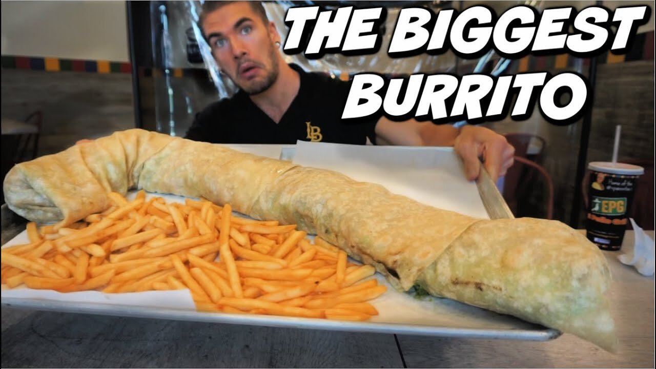 IMPOSSIBLE BURRITO CHALLENGE! | The Biggest Ever | California's Biggest Burrito | Man Vs Food