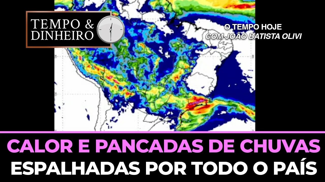 Calor e pancadas de chuvasespalhadas por todo o país