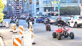 Teen Biker gang in city #quads #shorts