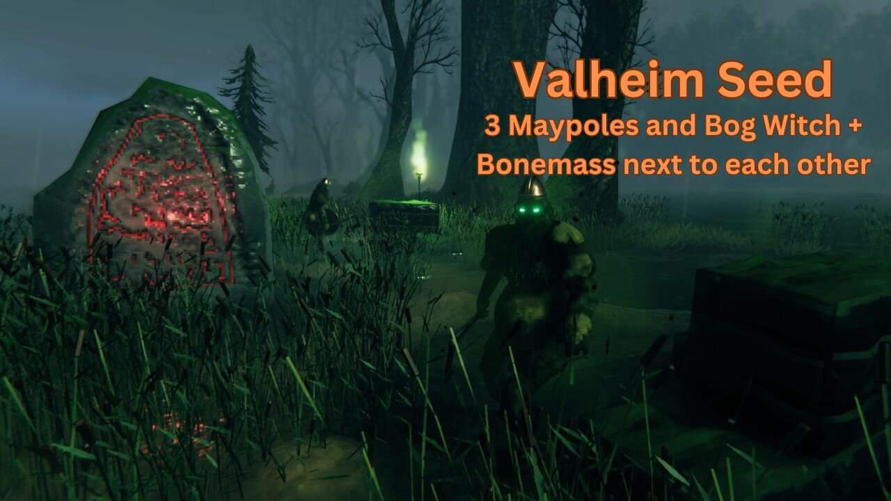 Valheim Seed - 3 Maypoles, bog witch and bonemass next to each other - GsDVuukdCk