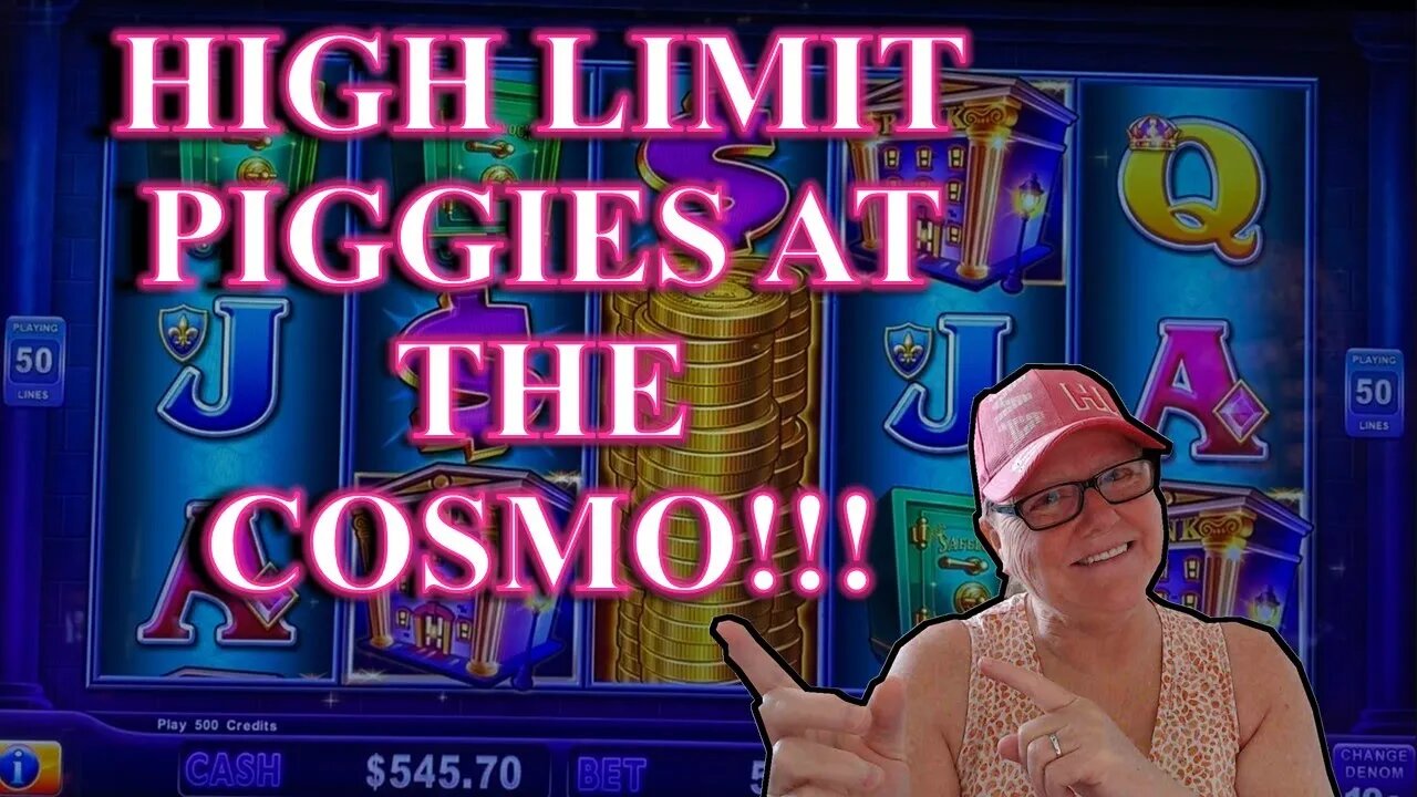 Slot Machine Play - Piggie Bankin', Lock-it-Link - High Limit Piggies at The Cosmopolitan!