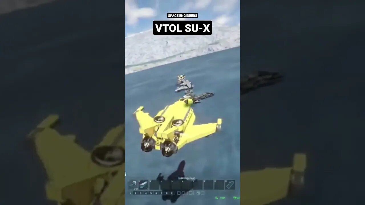 Avión que se podrá usar en Marte, SU-X VERTICAL VTOL para Space Engineers - Wholy