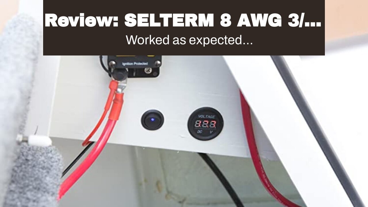 Review: SELTERM 8 AWG 38" Stud (25 pcs.) UL Marine Grade Battery Ring Terminal 8 Gauge Connect...