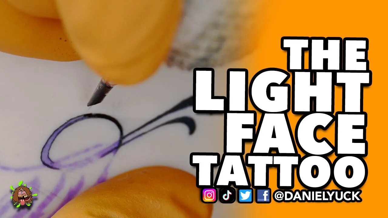 The Light Lettering Face Tattoo Process