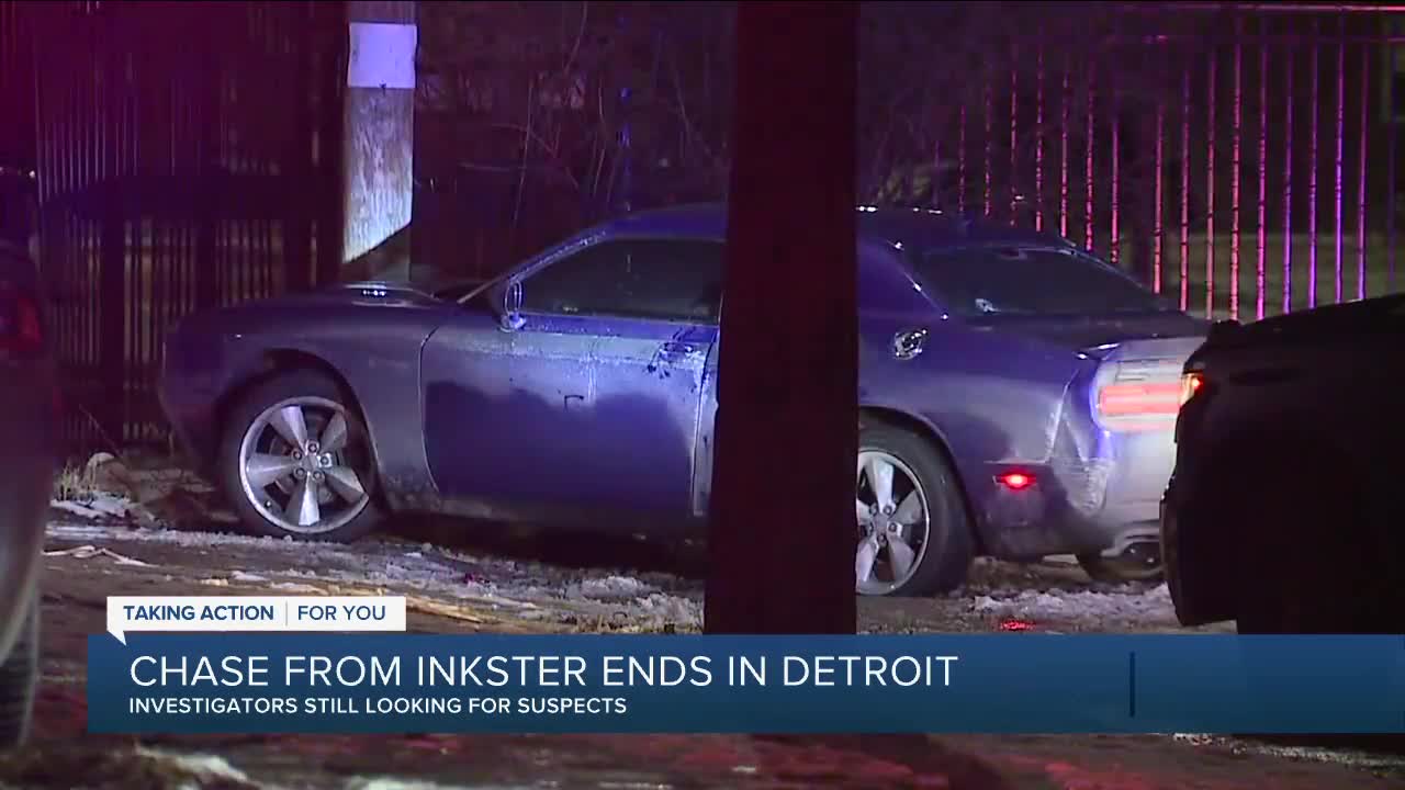 Police chase from inkster ends in Detroit, with suspects still at large