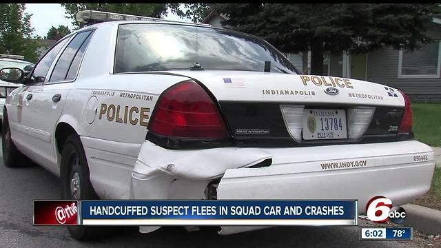 Handcuffed suspect slips cuffs, steals IMPD cruiser