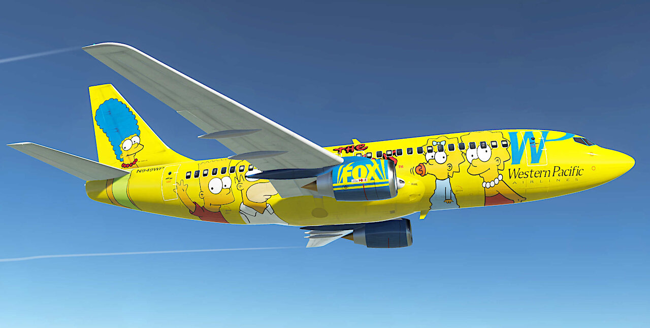 RC Western Pacific Airlines Boeing 737-301 (Fox-The Simpsons)