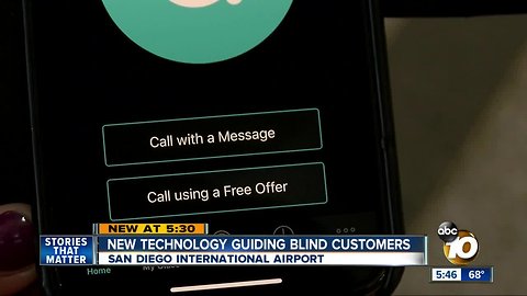 New technology assisting blind, low-vision airport customers