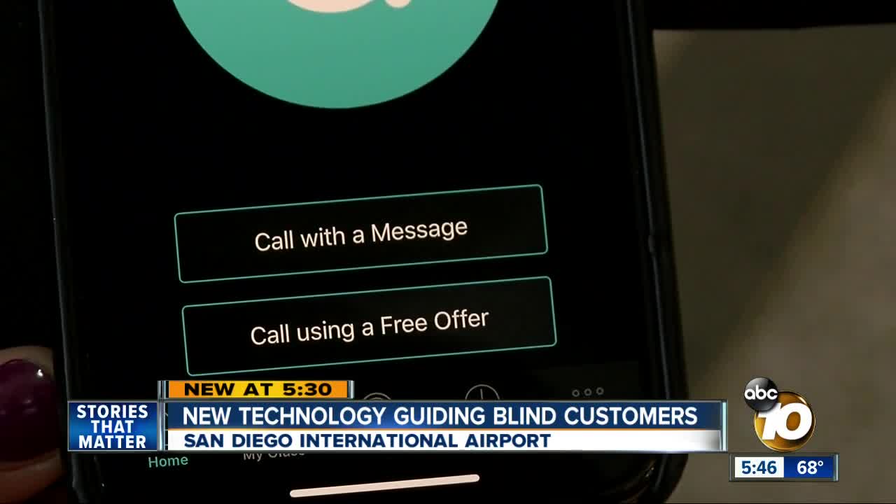 New technology assisting blind, low-vision airport customers