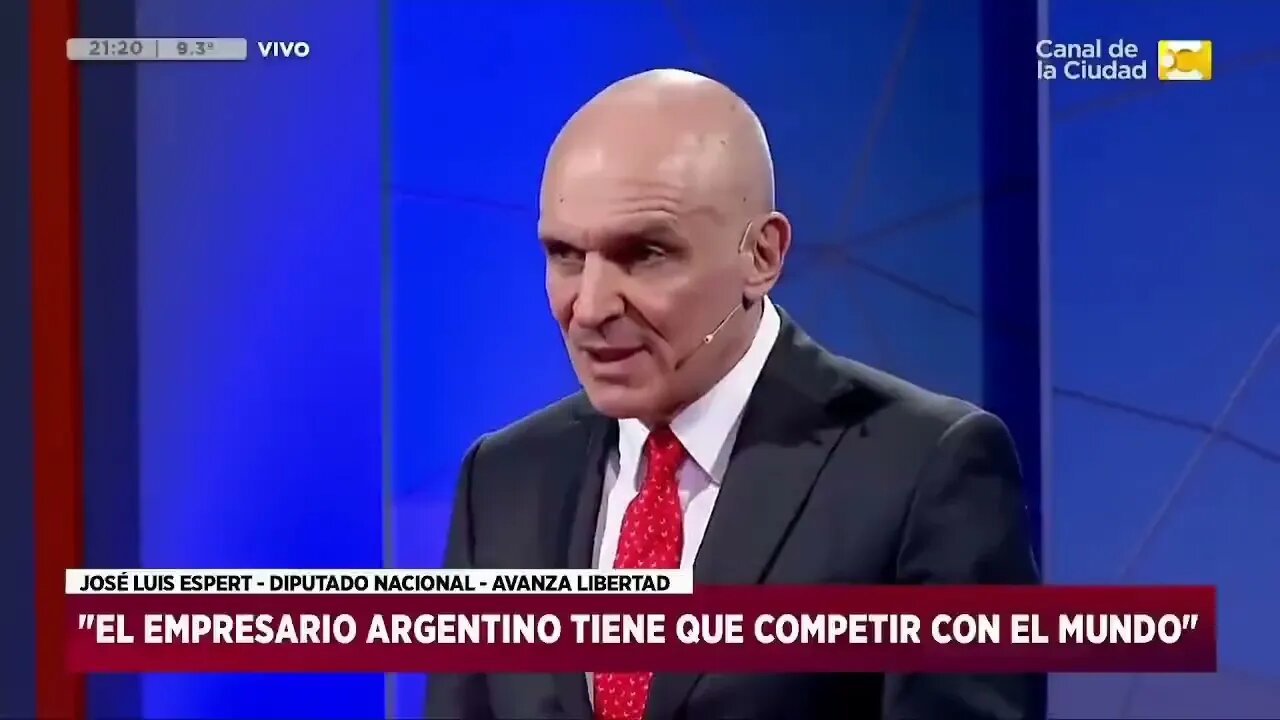 DIputado José Luis Espert con Daniel Santa Cruz en "Hoy Nos Toca" Canal de la Ciudad