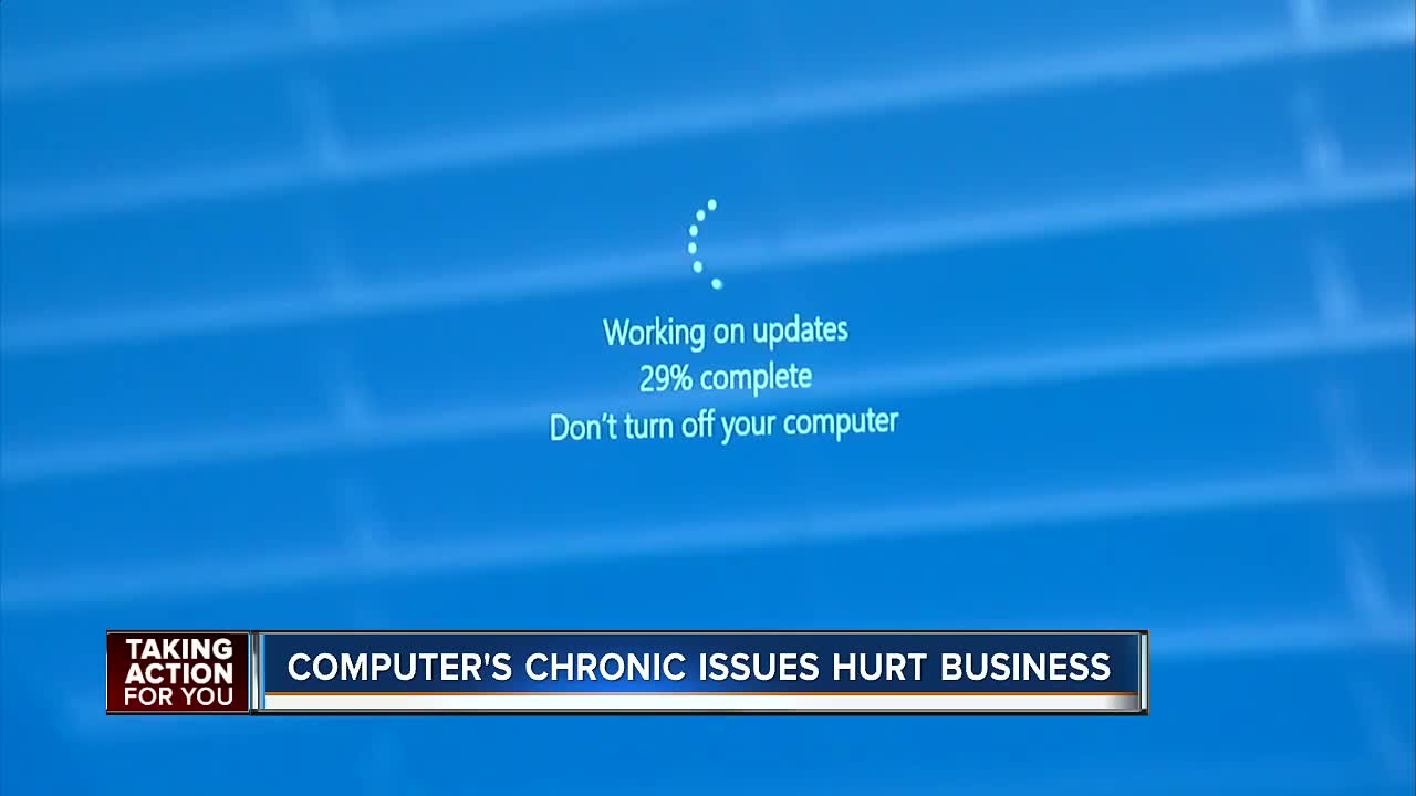 Computer's chronic issues hurt business