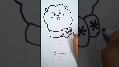 how to draw "RJ" from BT21