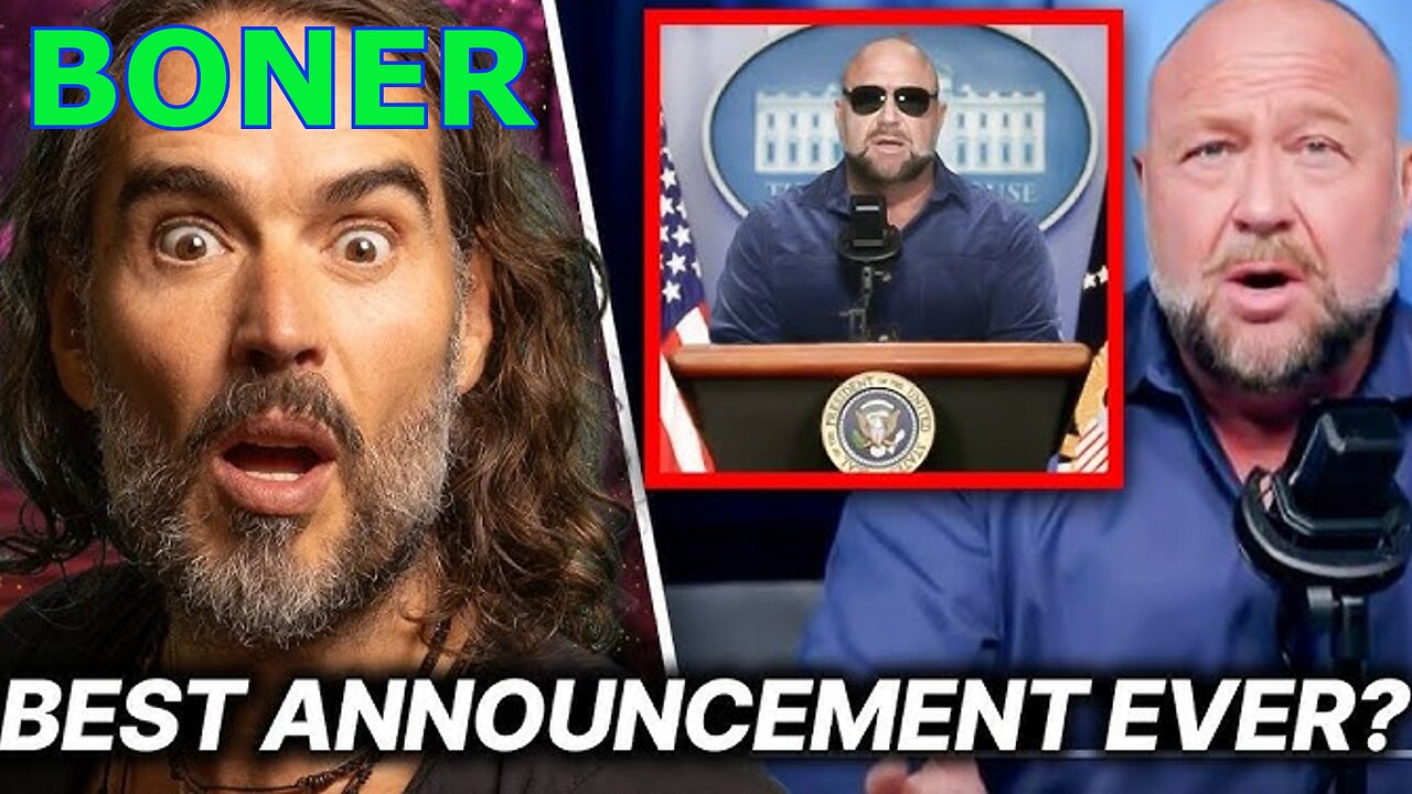 Russell Brand TURNED ON by MUSCULAR Alex Jones