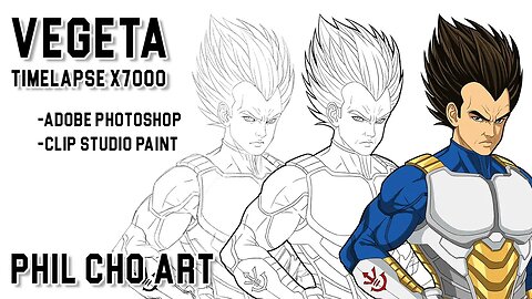 Vegeta Pencil/Ink/Color Timelapse x7000