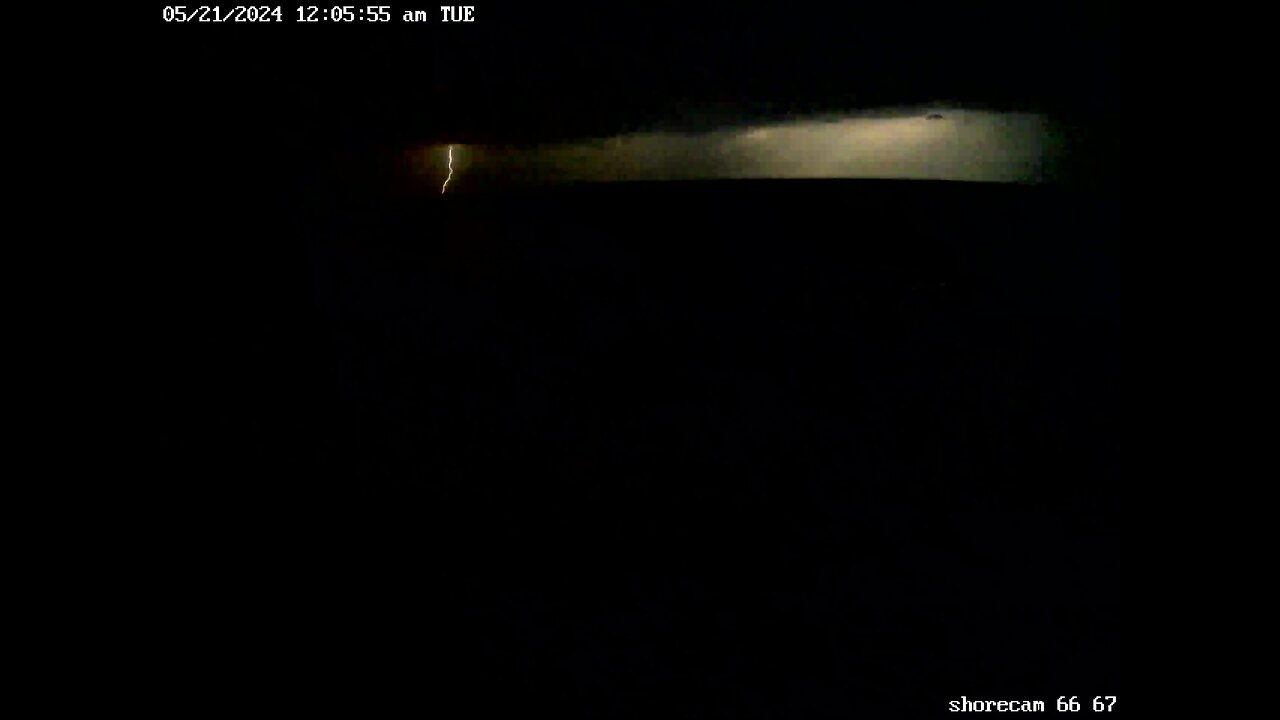 lightning over lake huron