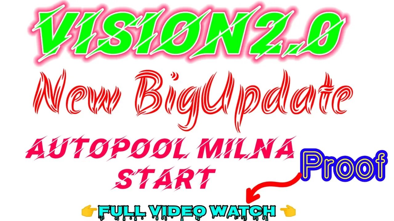 vision2o.live | new big update autopool milna start | proof video vision2.0 | new mlm plan